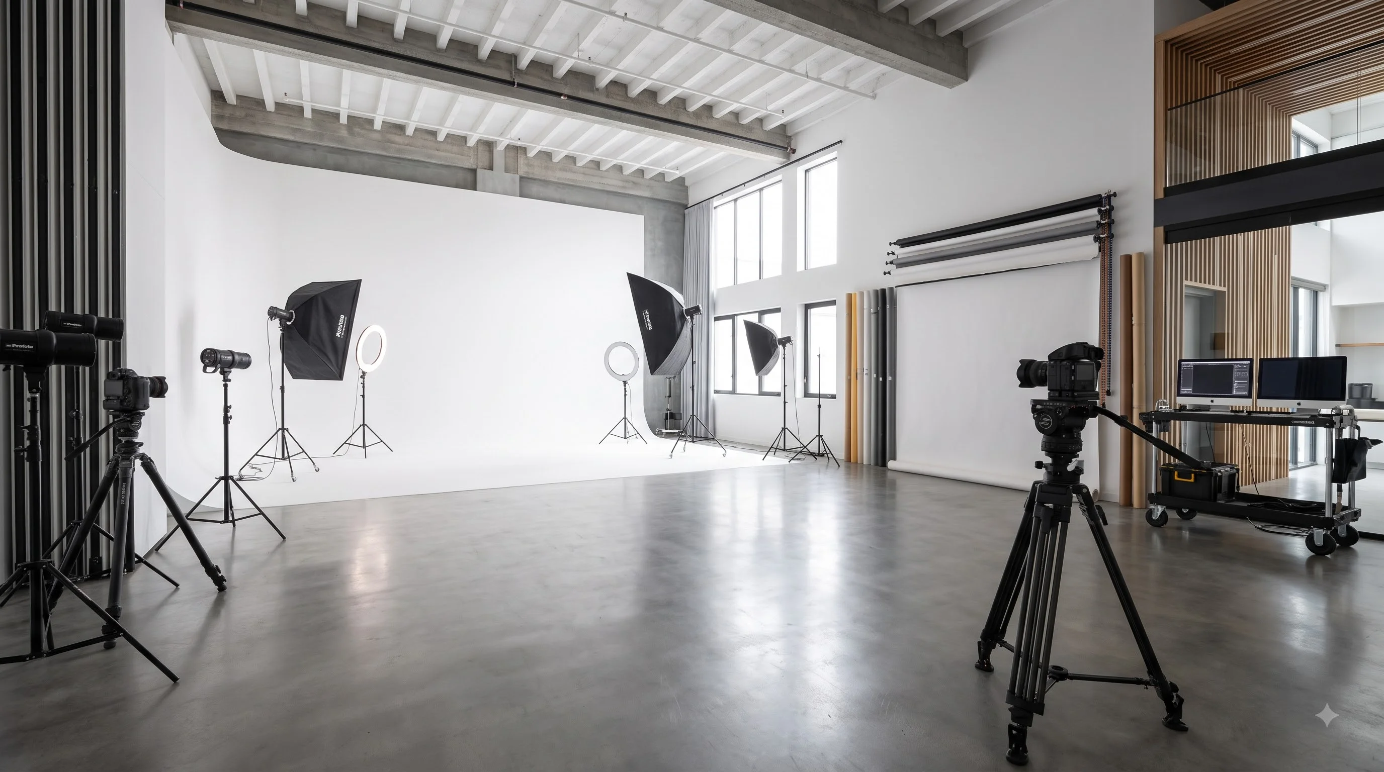 Daylight Loft: Panoramic North Light & Mobile DIT Cart